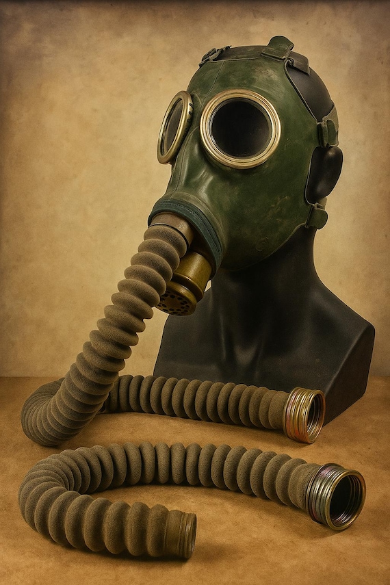 Maschera Respiratoria Con Filtri 1 MASCHERA ANTIGAS Seconda Guerra Mondiale Russa Nuova Mint Da Maschera Nbc Militare - Foto 5