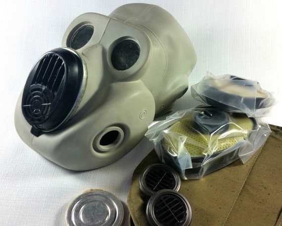Pbf White Soviet Gas masks set. PBF **unused** ga… - image 1