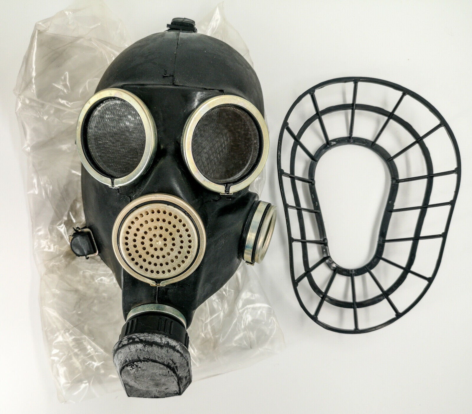 Soviet Russian Gas Mask GP-7. Black Rubber. Kemira Safety Filter