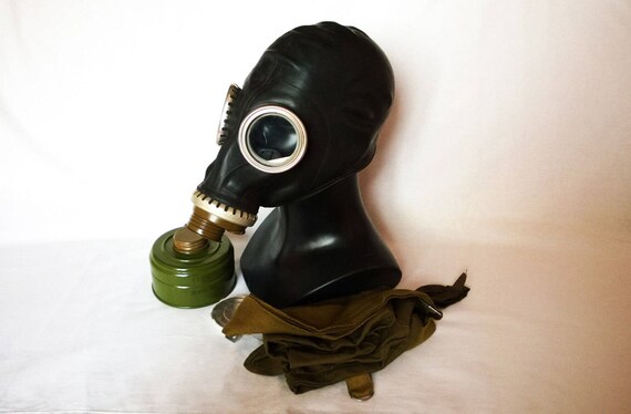 Gp 5 Black Gas Mask Soviet Russian Military New Old Stock Etsy