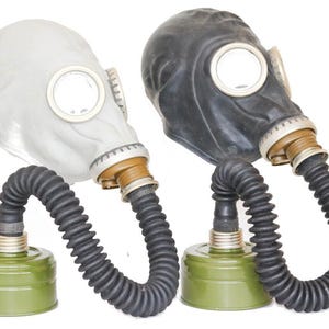 Ukrainsk militär gasmask GP5 svart sovjetisk vintage Sovjetunionen. Alla storlekar med slang