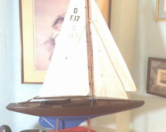 Rare 1930's Herreshoff Fishers Island Class 15 Pond Yacht "all Original"