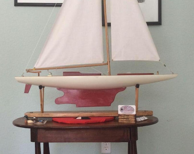 Australian Vintage Model Sailboat, Restored, c.a. 1940's