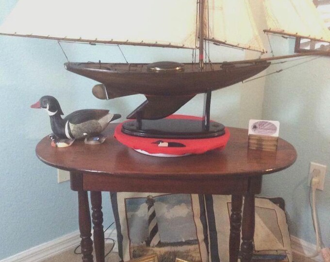 Vintage Bermuda Schooner, Sailboat, Pond boat, Handmade, Provincetown, Mass.