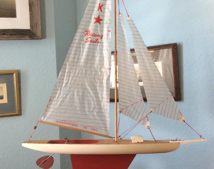 1950's Jacrim Keystone (Very Rare) Vintage, Antique Pond Boat, First Edition