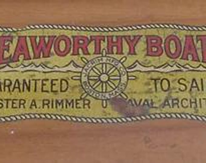 Collector's All Original Jacrim Seaworthy "Sea Spray" c.a. 1930's Pond Yacht. (More Pictures to Come Soon)