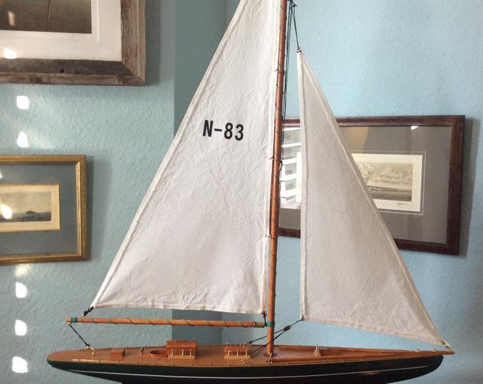Vintage Model Schooner, Restored c.a. 1970's