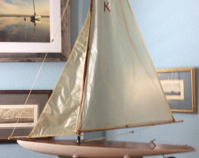 Rare, Jacrim Keystone Pond boat, c.a. 1950's Fully Authentic, Restored Collector's Piece