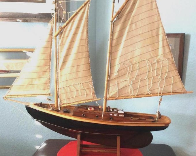 Vintage Nova Scotia, c.a. 1980's Ketch Schooner, Restored to Perfection, Like New, Original