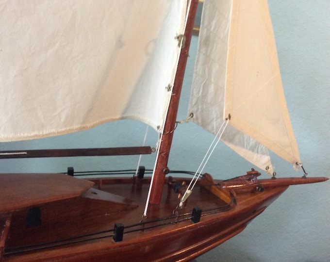 Rare, Catalina Island, Vintage Model Yacht, Ketch Sailboat C.A. 1970's Restored