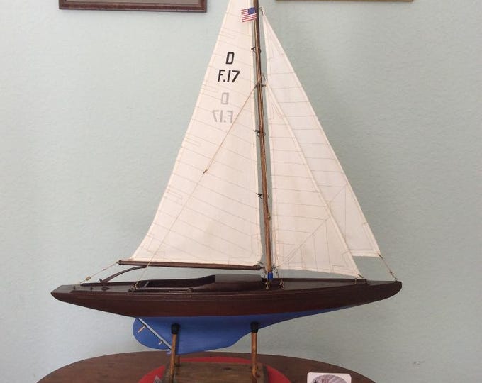 Rare 1930's Herreshoff Fishers Island Class 15 Pond Yacht "all Original"