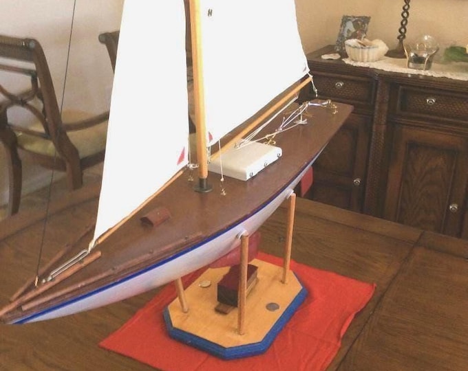 Vintage "Nautica" Pond Yacht, Sailing Vessel, c.a. 1950's Fully Restored, Vintage, Annapolis, Md. Handmade