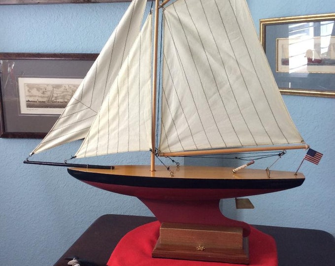 English Pond Yacht, Vintage, ( Reproduction) C.A. 1970's Era