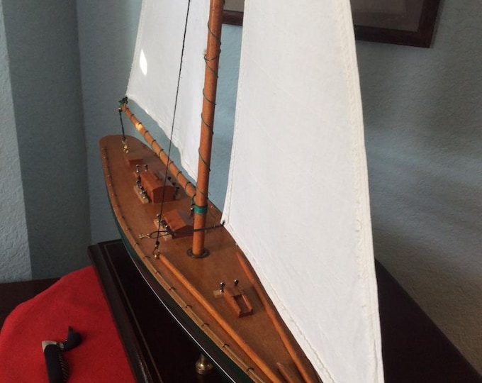 Vintage Model Schooner, Restored c.a. 1970's
