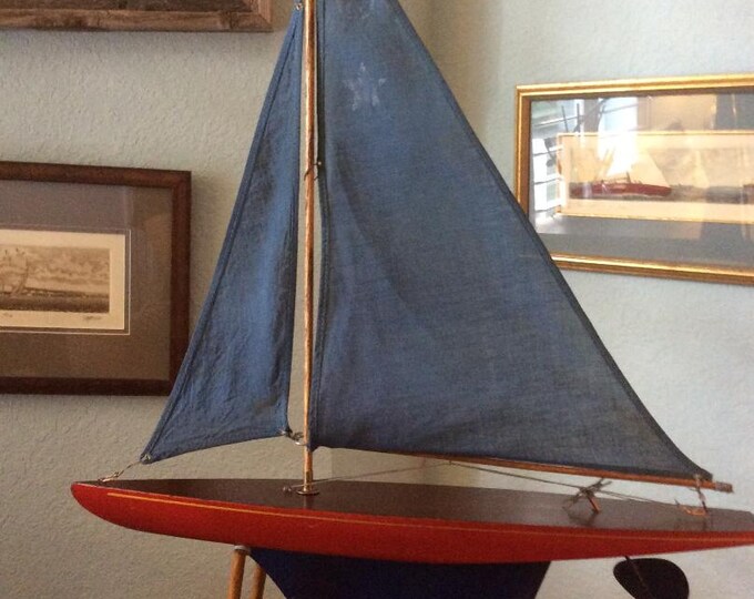 Rare Vintage Jacrim Keystone Sailboat, C.A. 1938 - 1939, Restored Collector's Edition Restored