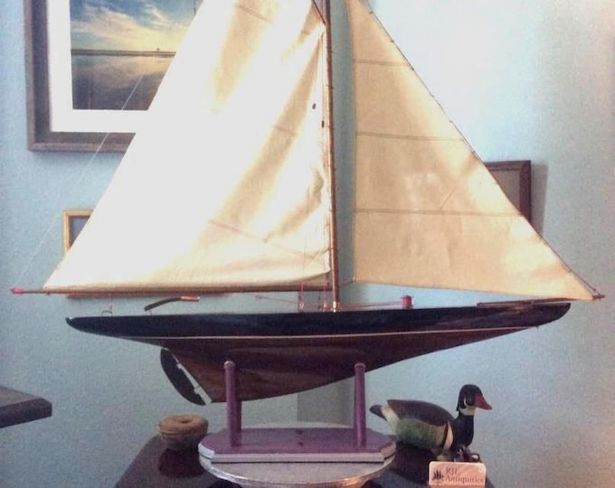 Racing Schooner, Quebec, Canada, Vintage, Restored Sailboat C.A. 1970's