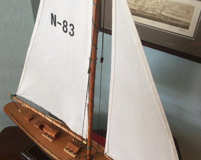 Vintage Model Schooner, Restored c.a. 1970's