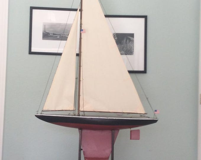 Jacrim Seaworthy "Sea Spray" 1930s Pond Yacht – Restored Collector Model Very Rare