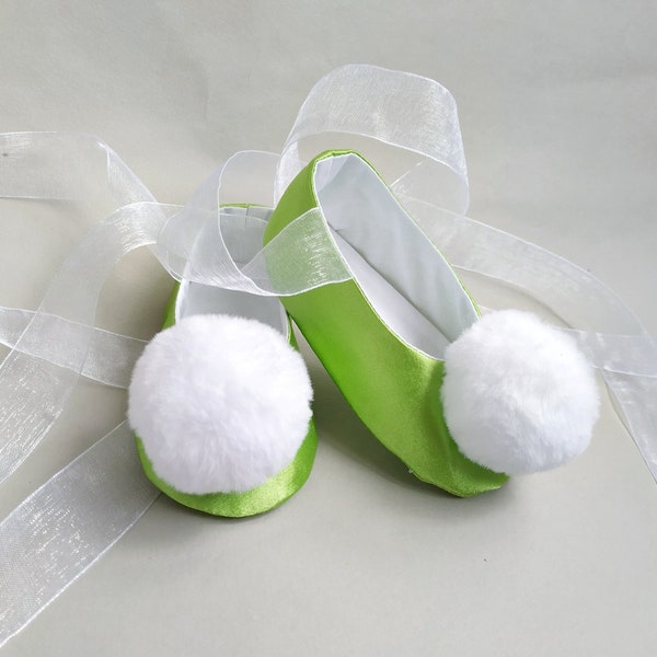 Tinkerbell baby girl shoes for birthday size newborn to 10year, Tink Inspired Fairy Shoes, Tinkerbell costume Kids flats for Girls Toddler