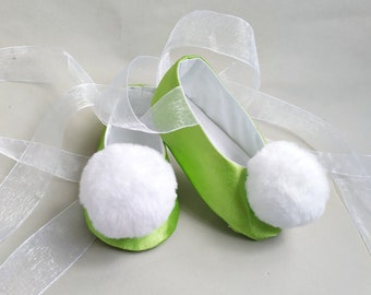 Chaussures bébé fille fée clochette pour anniversaire taille nouveau-né à 10 ans, chaussures de fée inspirées de tinker, costume fée clochette enfants appartements pour filles tout-petits