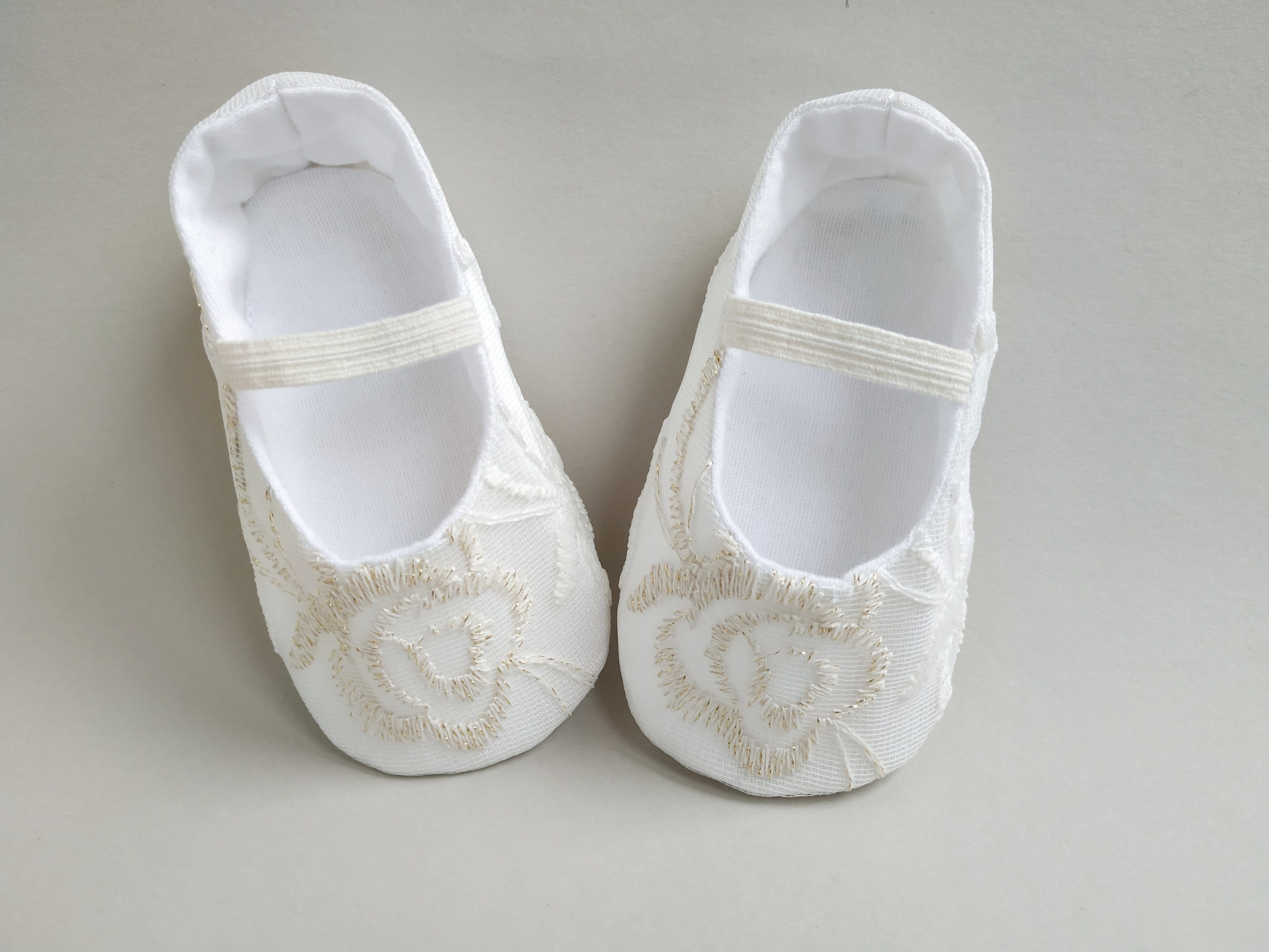 Ivory baby girl shoes with embroidery/ Newborn size up to 13 Etsy