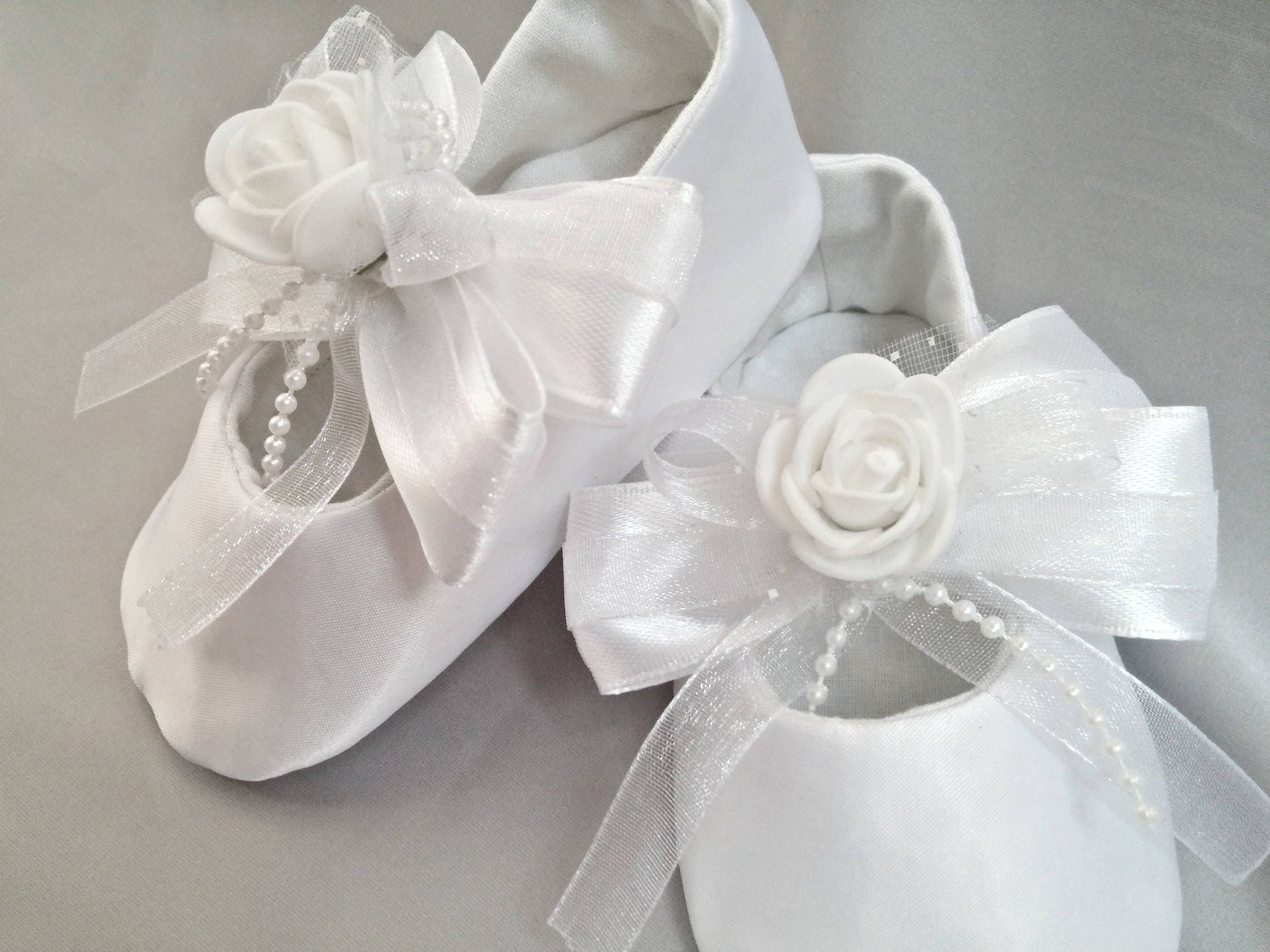 Bridesmaids Rose Flower Girl Wedding Shoes White /ivory Baby Etsy