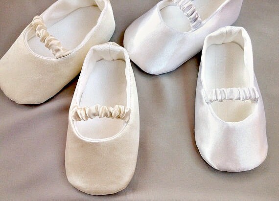 childrens ivory ballet pumps