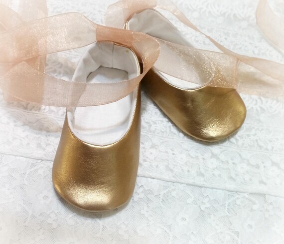 gold ballerina slippers