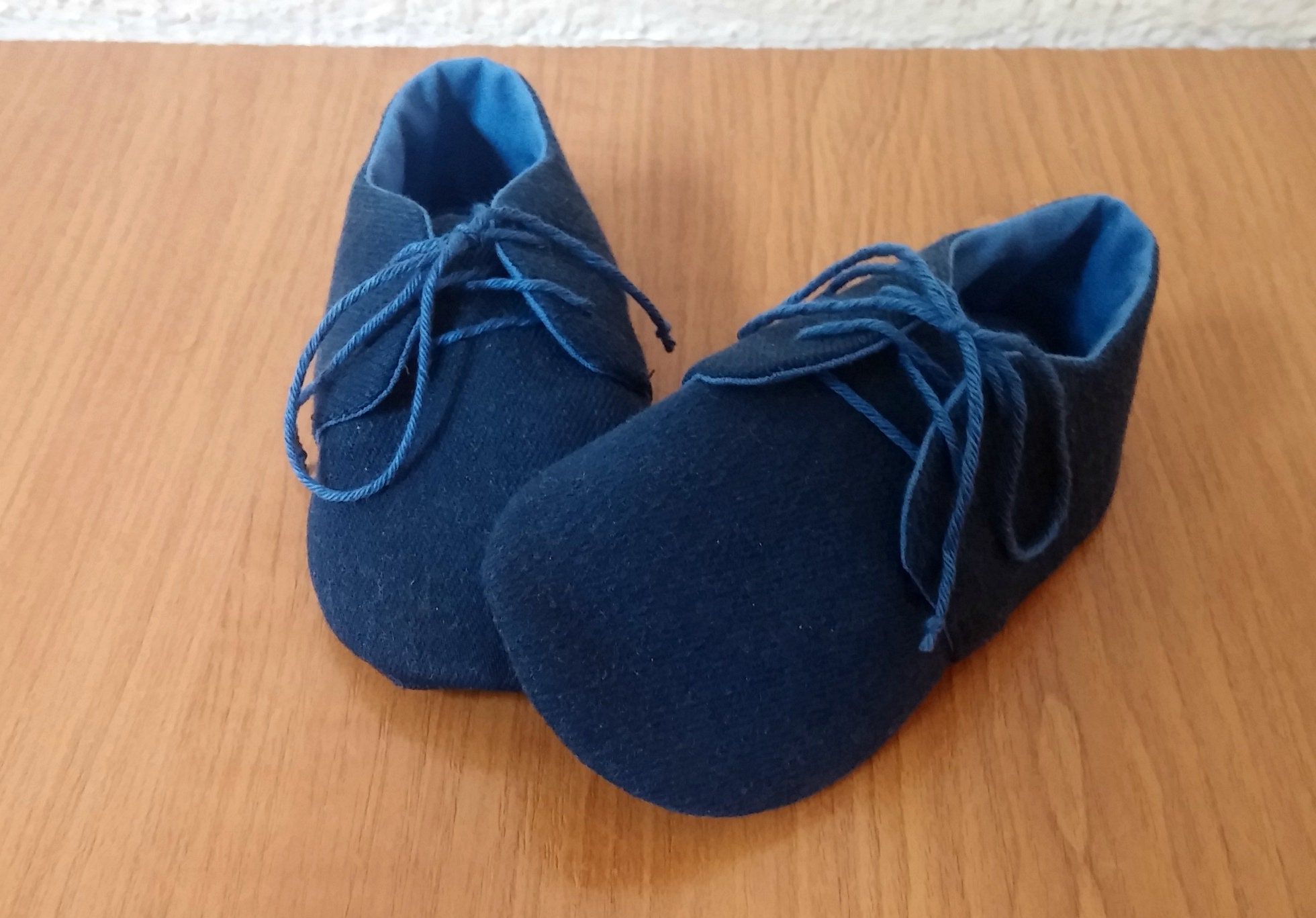 Baby Boy Denim Shoes Blue Baby Boy Booties Birthday Boy Etsy