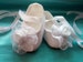 White baby shoes, girls white toddler shoes, white blessing baptism shoes, white satin christening shoes, Pure White flower wedding shoes 