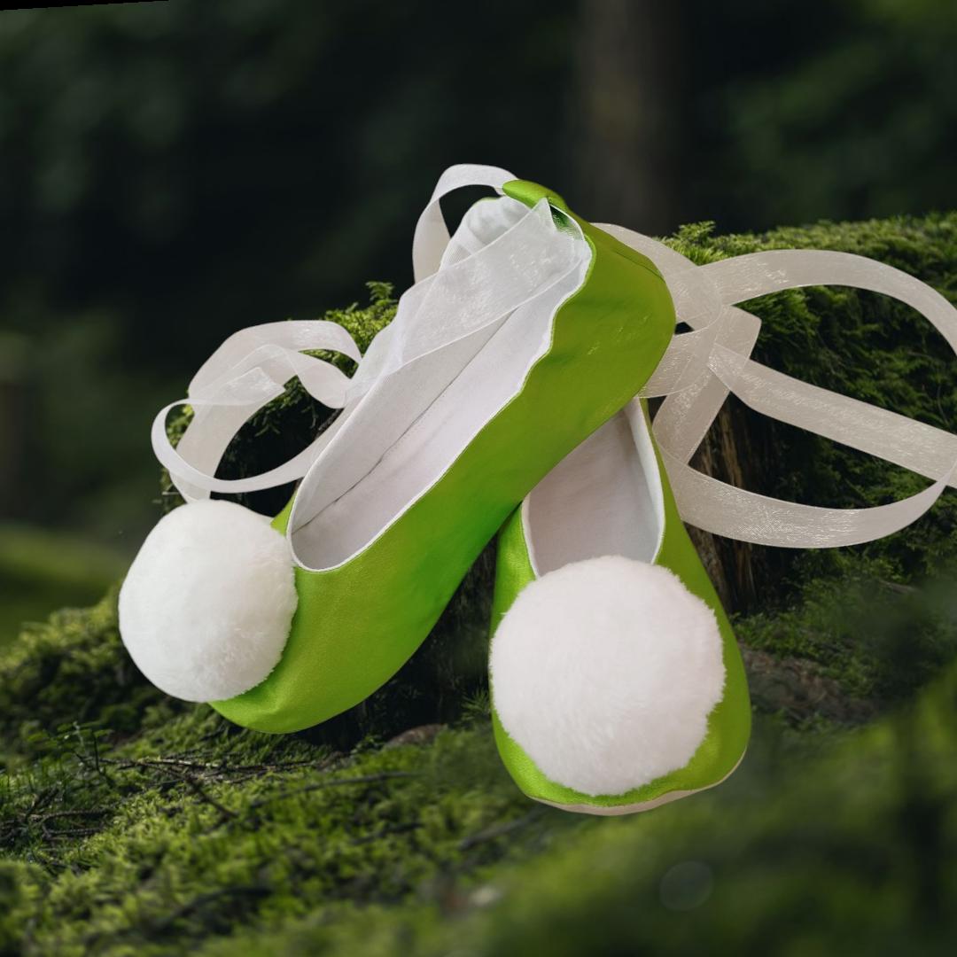 green tinkerbell slippers