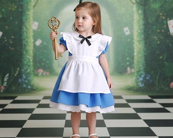 Alice in Wonderland Dress: Baby Girl Costume, Fairytale Party Outfit