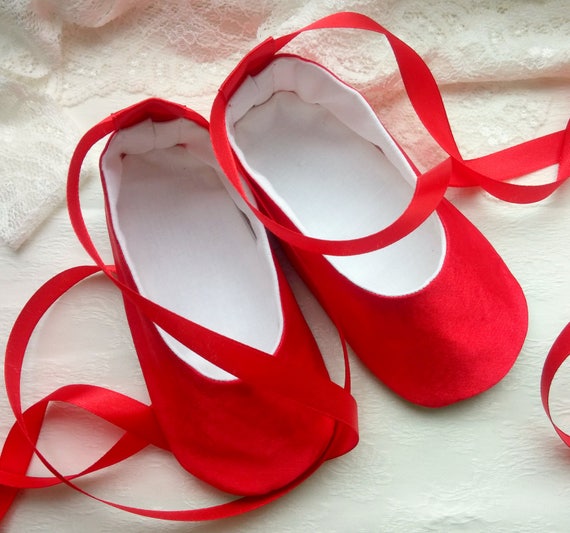 Zapatos de nina satinado rojo Satin Soft Sole Pre Walkers zapatos de bailarina zapatos de bautismo de bendicion de boda zapatillas rojas para bebes zapatos de nina de bebe Etsy Mexico