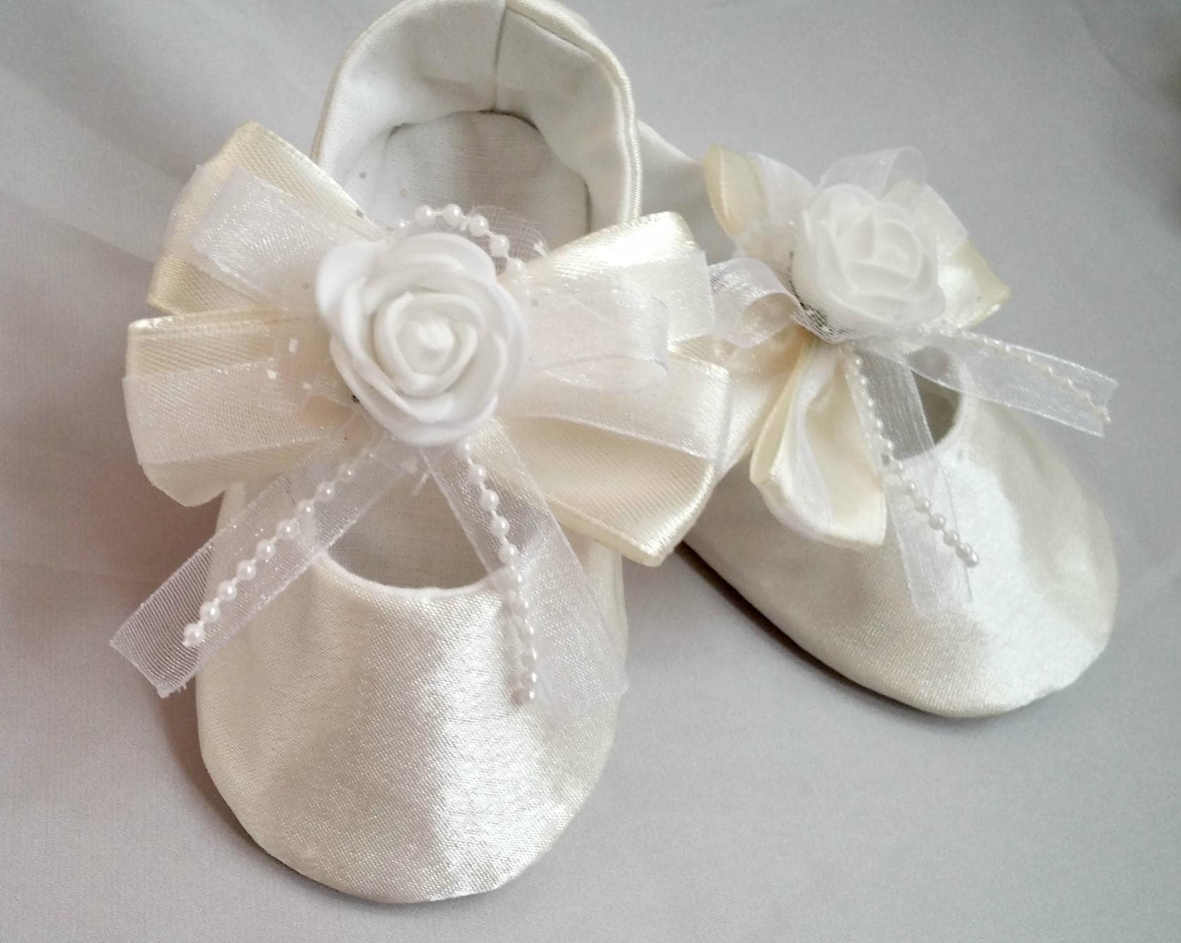 Bridesmaids Rose Flower Girl Wedding Shoes White /Ivory baby Etsy
