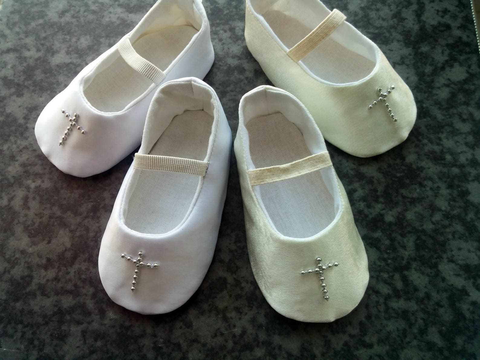cross white or ivory christening shoes / newborn shoes baby girl slippers baptism shoes dressy ballet flats white or ivory satin cross white or ivory christening shoes / newborn shoes baby girl slippers baptism shoes dressy ballet flats white or ivory satin