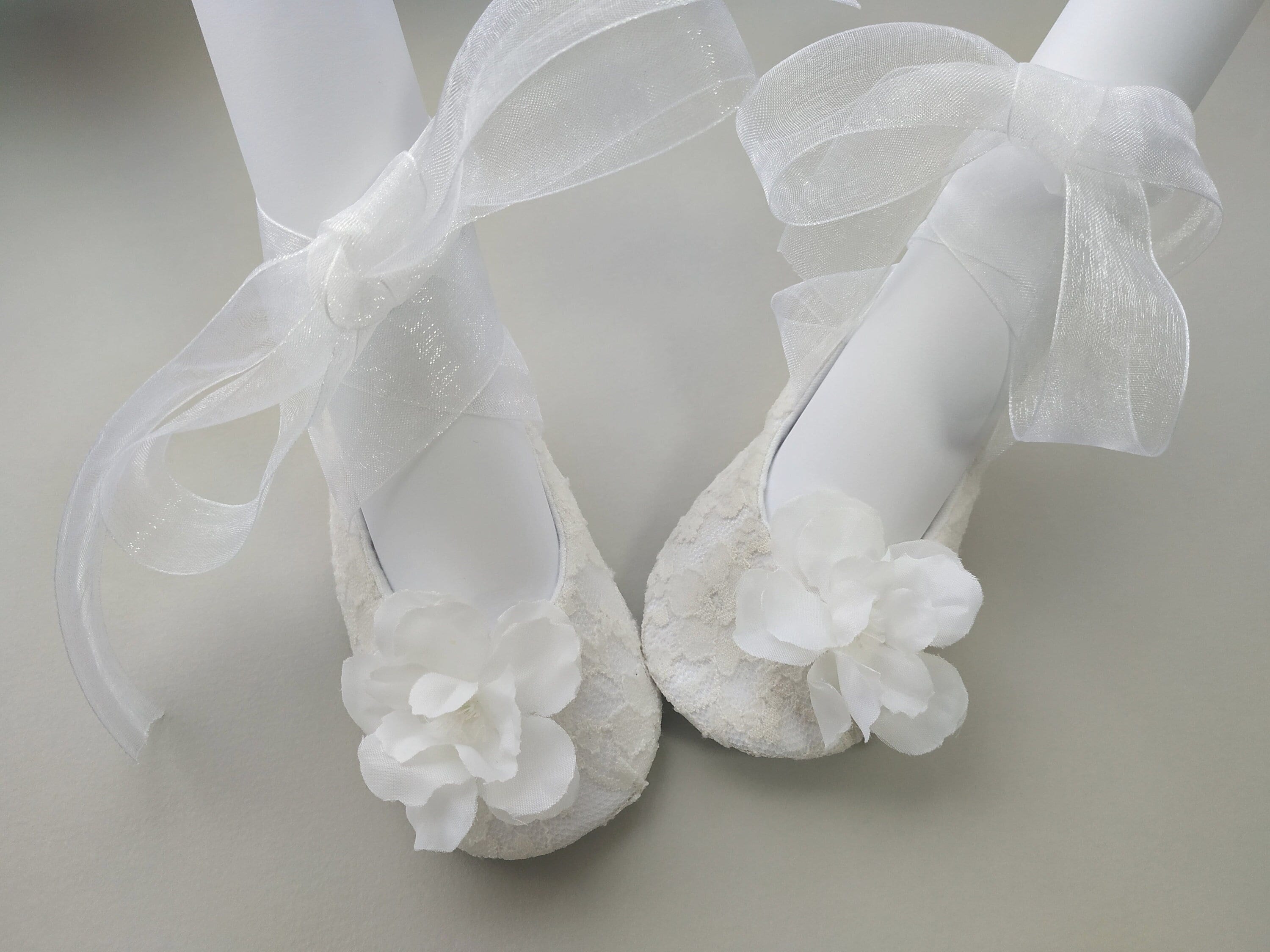 Bridesmaids Flower Girl Wedding Shoes, Rustic Lace Flower Girl Shoes