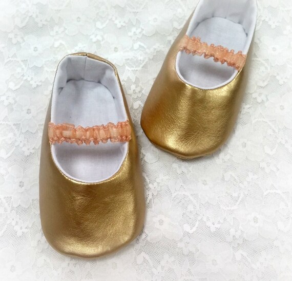 infant gold shoes
