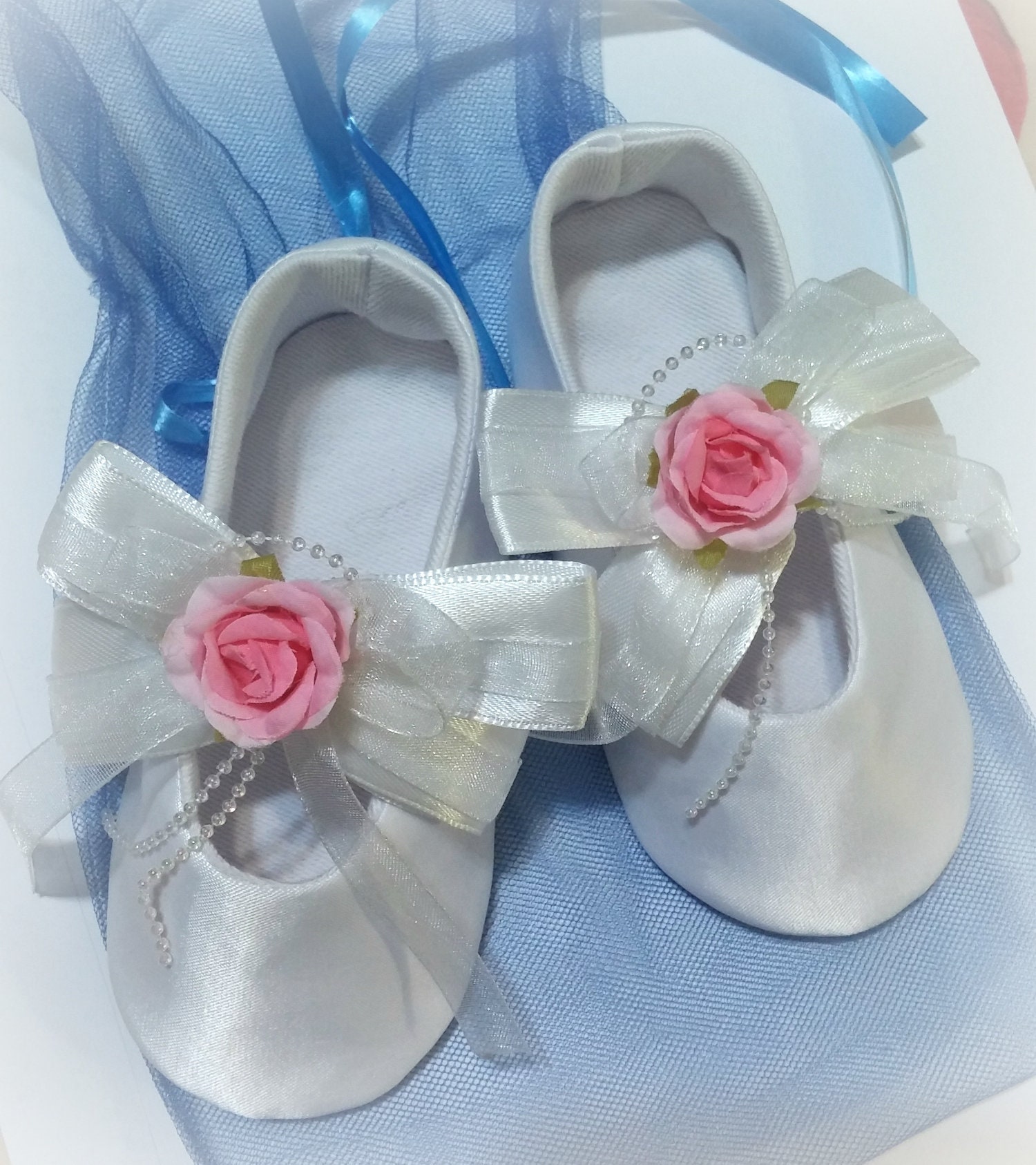 Bridesmaids Rose Flower Girl Wedding Shoes White /Ivory baby Etsy