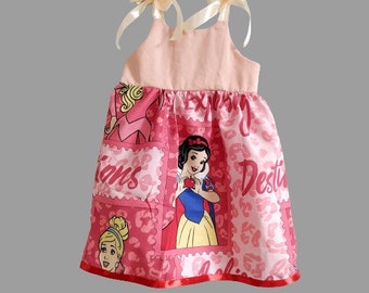 Snow White Princess Inspired Short Dress, Party Eco Clothes Birthday, Organic Summer cotton girl dress,Baby shower gift for special occasion