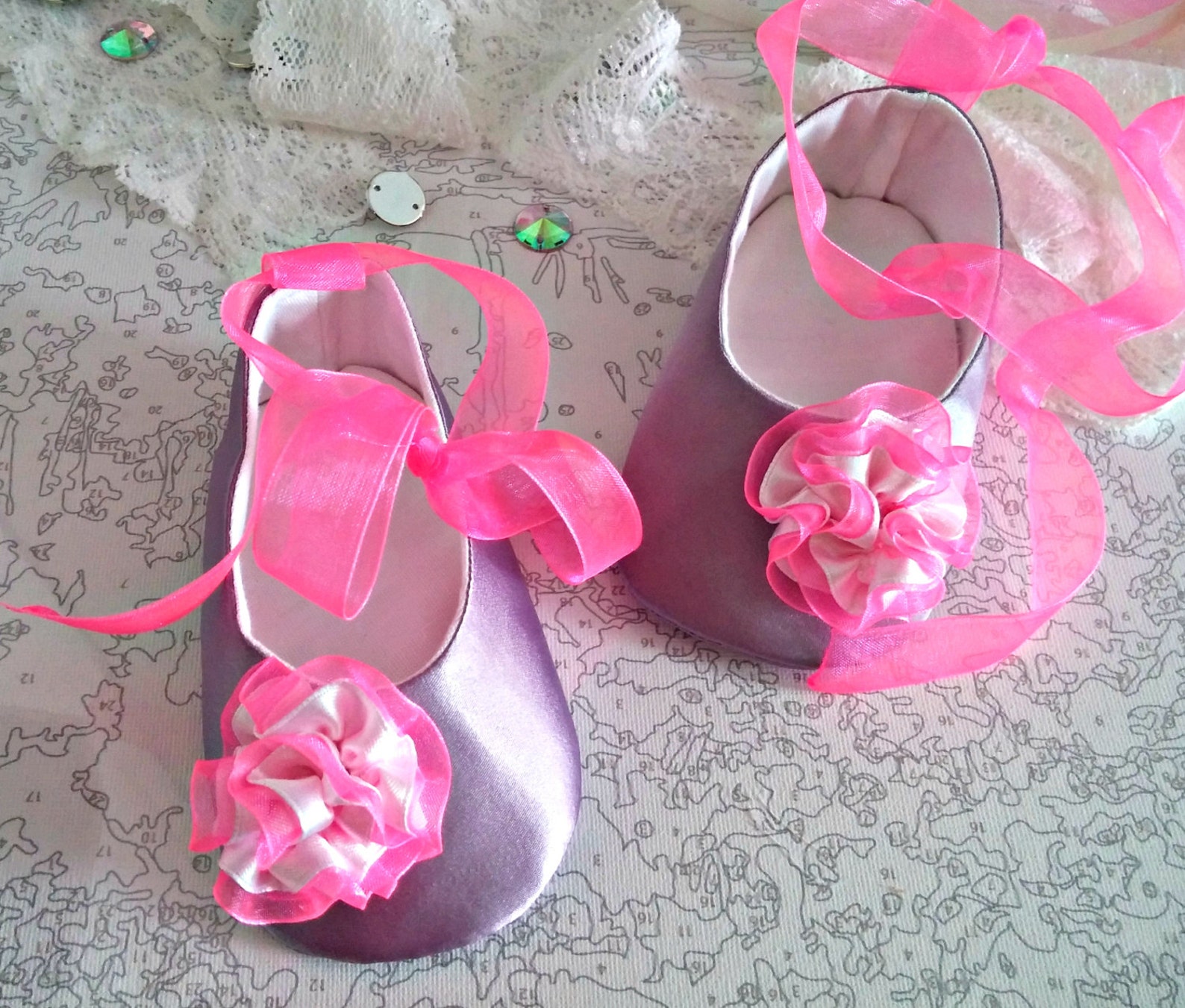 baby shoes, satin violet ballet flat, crib shoes, christening baby shoes, flower girl shoes, wedding baby shoes baby shoes, satin violet ballet flat, crib shoes, christening baby shoes, flower girl shoes, wedding baby shoes