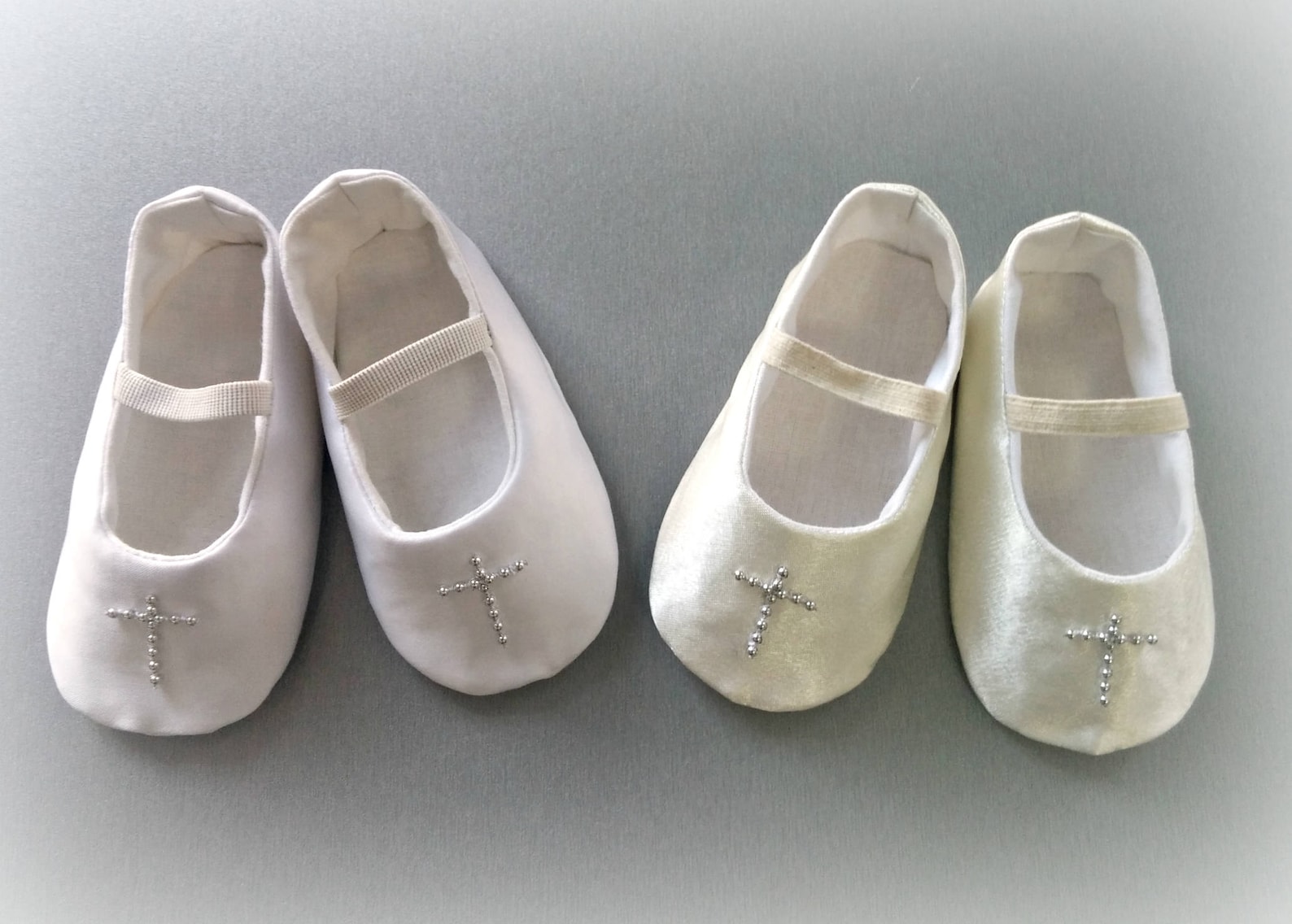 cross white or ivory christening shoes / newborn shoes baby girl slippers baptism shoes dressy ballet flats white or ivory satin cross white or ivory christening shoes / newborn shoes baby girl slippers baptism shoes dressy ballet flats white or ivory satin