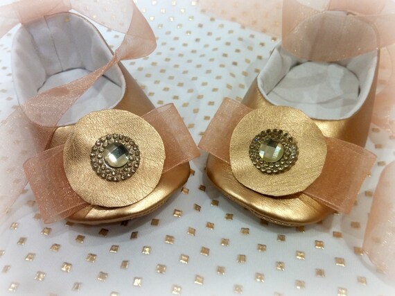 gold infant shoes