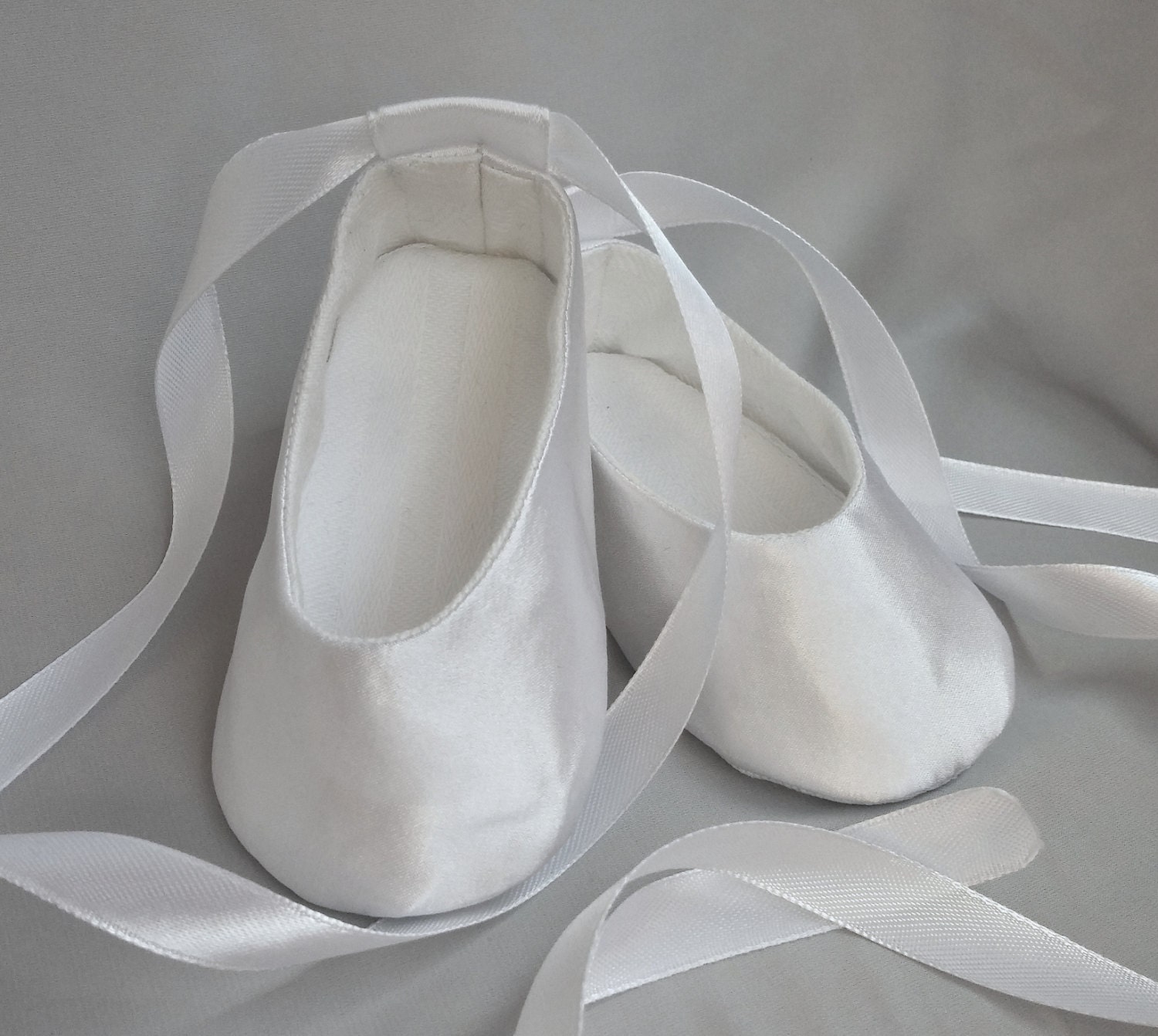 White Baby Girl Shoes Satin Soft Sole Prewalkers Wedding Etsy