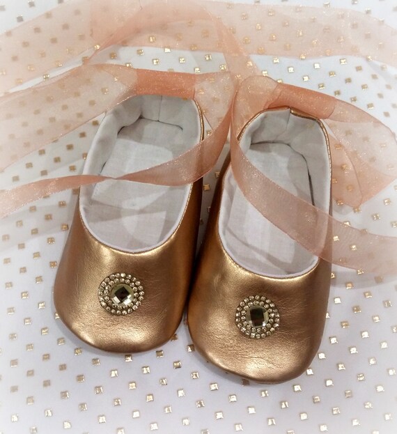 gold infant shoes