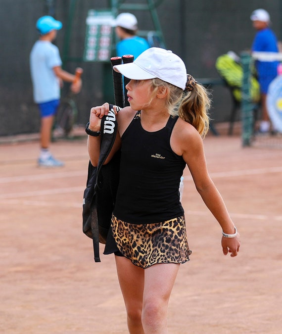 Girls Tennis Dress Leopard Print Racerback Leanne Girls Tennis Clothes  Junior Tennis Apparel Animal Tennis Print Dress 