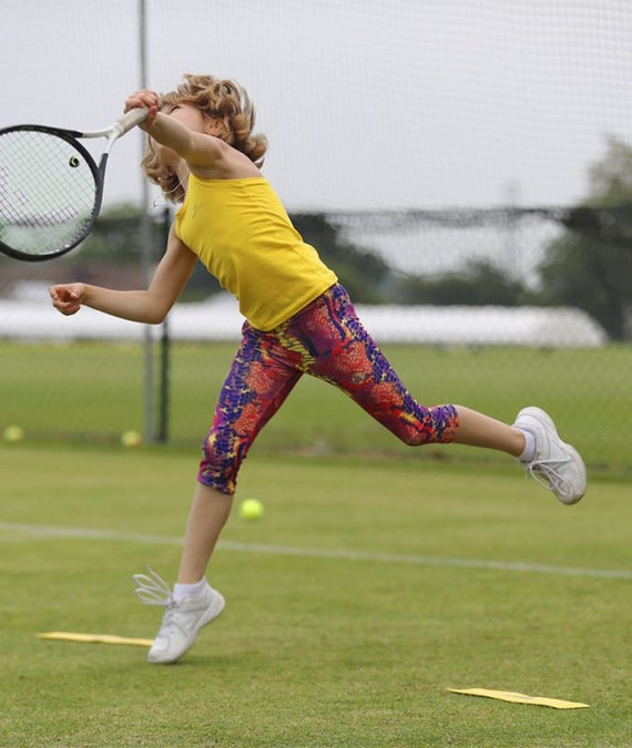 Girls Tennis Capri Pants Snakeskin 