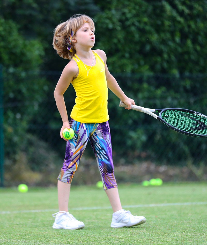 Girls Tennis Capri Pants Vivid Violet 