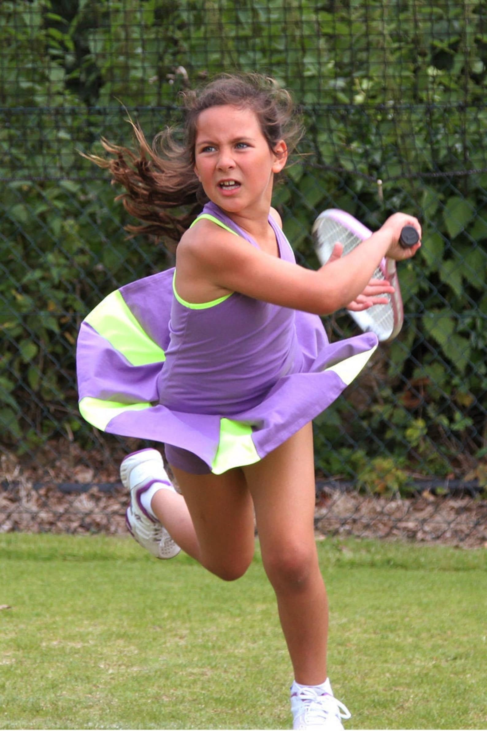 Girls Tennis Dress Victoria Racerback Neon Girls Tennis Apparel Junior