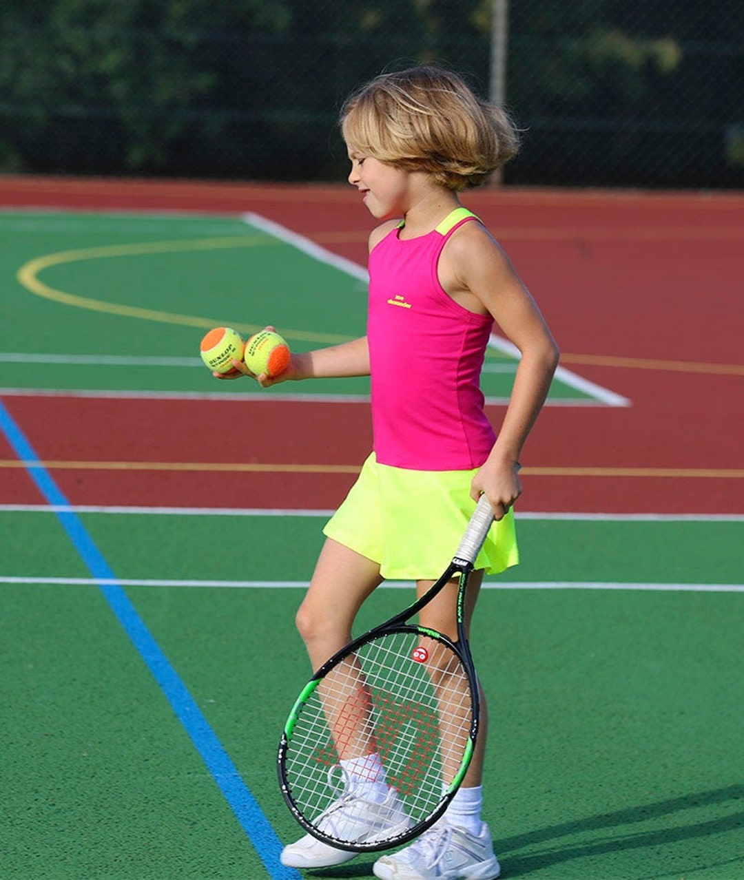 Girls Tennis Dress Fuchsia Pink Racerback Jessica Girls - Etsy
