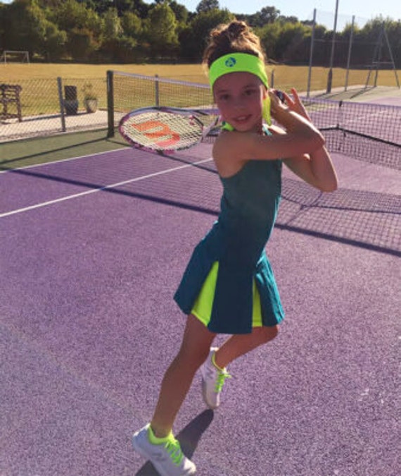 Girls Tennis Dress Petrol Racerback Petra | Girls Tennis Clothes | Junior Tennis Apparel - Etsy Girls Tennis Dress Petrol Racerback Petra | Girls Tennis Clothes | Junior Tennis Apparel - Etsy